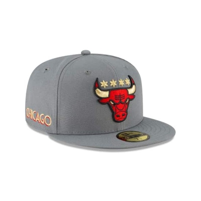 Sapca New Era Chicago Bulls NBA City Edition Alt 59FIFTY Fitted - Gri